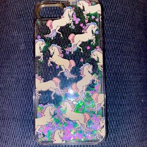 Unicorn waterfall glitter case